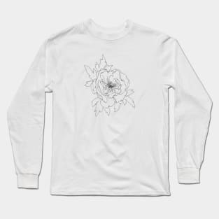 Large Peony with Petals Long Sleeve T-Shirt